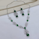 Lucentarts Jewellery Luxury American Diamond Necklace Set