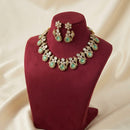 Lucentarts Jewellery Graceful Polki Kundan Stone Necklace Set