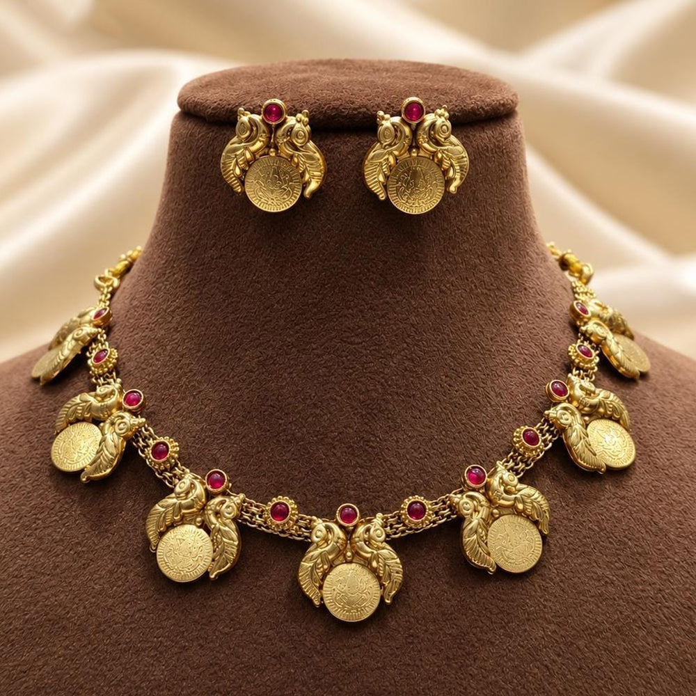 Lucentarts Jewellery Elegant Pota Stone Necklace Set