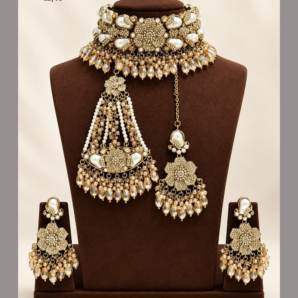 Lucentarts Jewellery Beautiful Turkish Design Austrian Stone Beads Choker Necklace Set