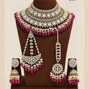Lucentarts Jewellery Elegant Kundan Stone And Pearl Choker Necklace Set