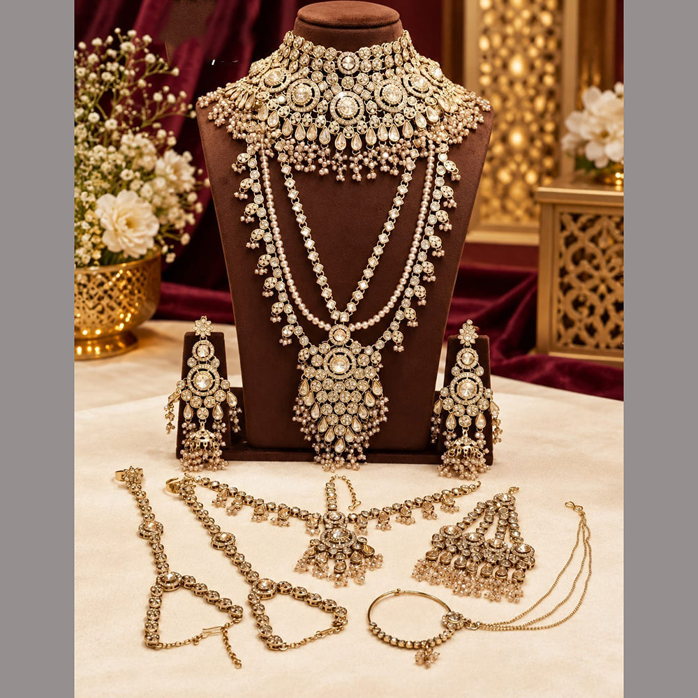 Lucentarts Jewellery Gorgeous Austrian Stone And Beads Bridal Jewellery Set