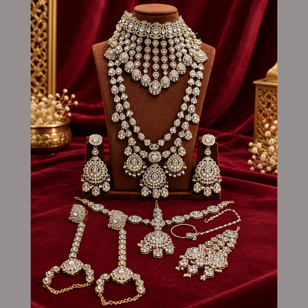 Lucentarts Jewellery Gorgeous Austrian Stone And Beads Bridal Jewellery Set