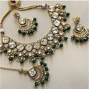 Sai Fashion Designer Kundan Stone And Beads Necklace Set