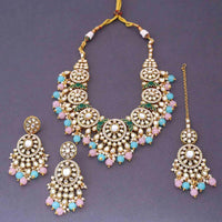 Sai Fashion Designer Kundan Stone And Beads Necklace Set