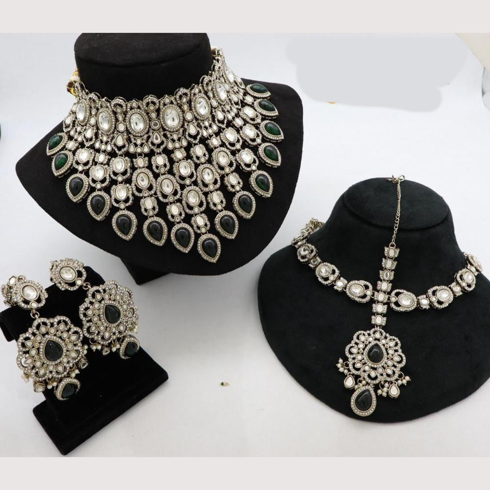 Sai Fashion Designer Kundan And Beads Semi-Bridal Necklace Set