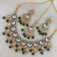 Sai Fashion Designer Kundan Stone And Beads Necklace Set