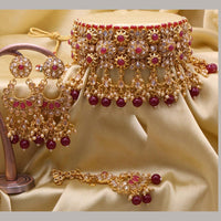 Sai Fashion Elegant Crystal Stone And Beads Choker Necklace Set