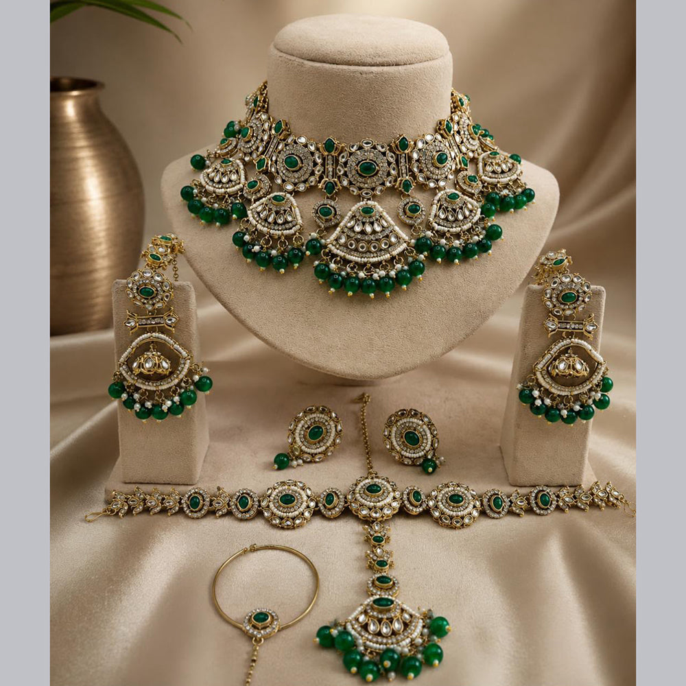 Sai Fashion Designer Kundan And Beads Semi-Bridal Necklace Set