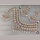 Sai Fashion Elegant Kundan Stone And Beads Choker Necklace Set