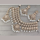Sai Fashion Elegant Kundan Stone And Beads Choker Necklace Set