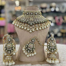 Sai Fashion Elegant Kundan Stone And Beads Choker Necklace Set