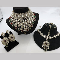 Sai Fashion Designer Crystal Stone Semi-Bridal Necklace Set