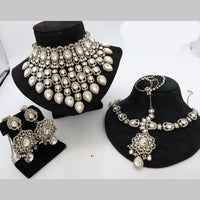 Sai Fashion Designer Crystal Stone Semi-Bridal Necklace Set
