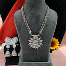 Blythediva Traditional Oxidised Plated Necklace Set