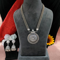 Blythediva Traditional Oxidised Plated Necklace Set