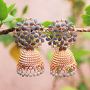 H K Fashion Rose Gold Plated Austrian Stone Jhumki Earrings