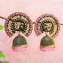 H K Fashion Antic Gold Plated Crystal Stone Jhumki Earrings