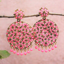 H K Fashion Gold Plated Austrian Stone And Pearls Jhumki Earrings