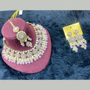 H K Fashion Gold Plated Kundan Stone And Pearls Necklace Set