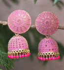 H K Fashion Gold Plated Pearls Jhumki Earrings