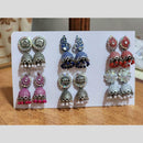 HK Fashion Multi Colors Jhumki Earrings Combo