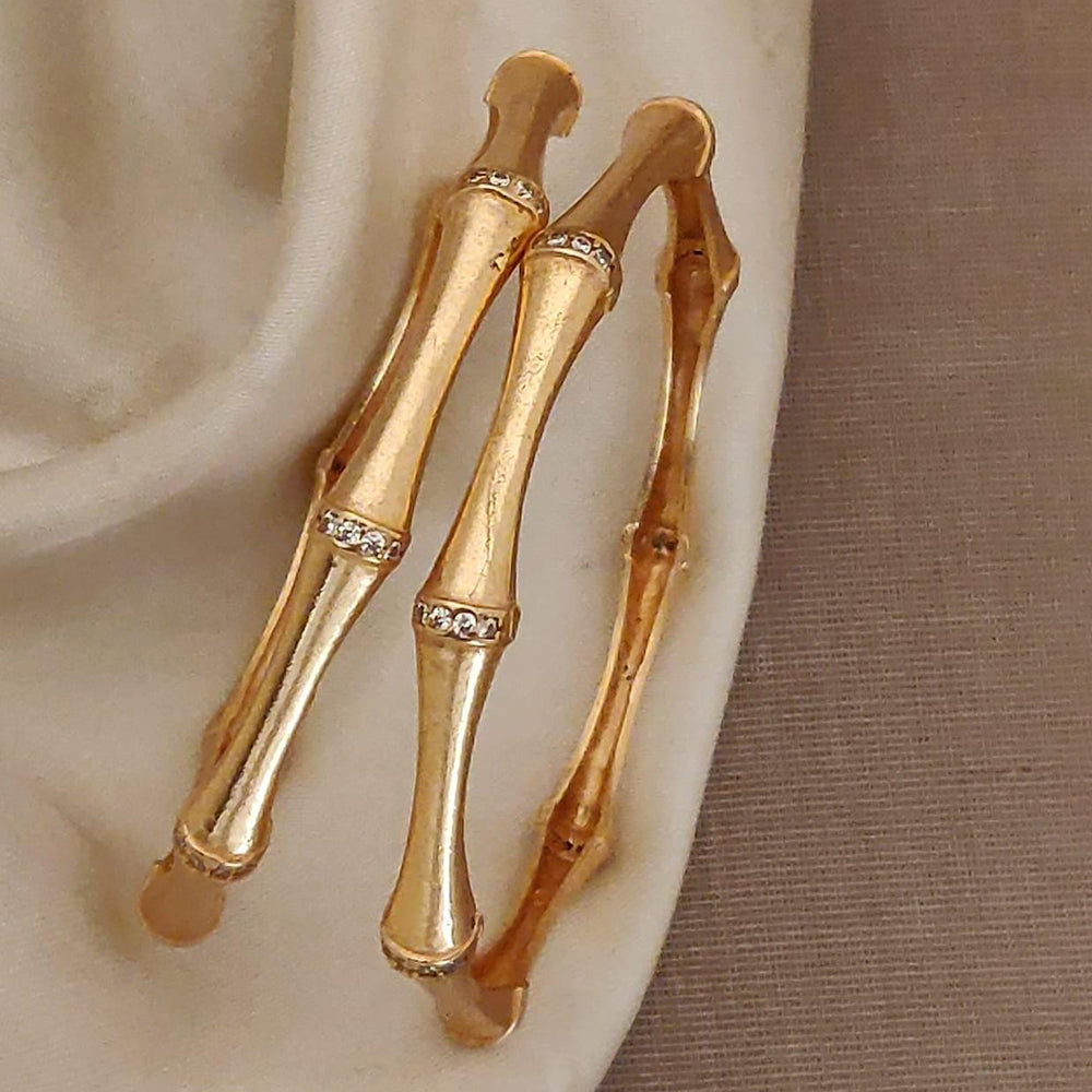 H K Fashion Premium Quality Dailywear Studded Microgold Bangles