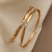 H K Fashion Premium Quality Dailywear Studded Microgold Bangles