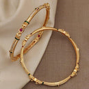 H K Fashion Premium Quality Dailywear Studded Microgold Bangles