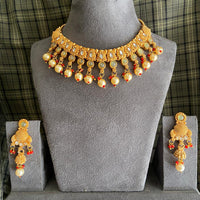 India Art Gold Plated Kundan Necklace Set