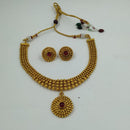 India Art Gold Plated Pota Stone Necklace Set