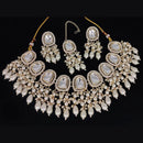 India Art Gold Plated Crystal Stone & Beads Necklace Set