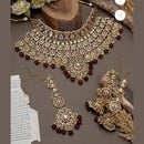 India Art Gold Plated Kundan Choker Necklace Set