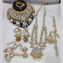 India Art Gold Plated Kundan Stone And Beads Bridal Set