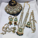 India Art Gold Plated Kundan Stone Beads And Meenakari Bridal Set
