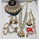 India Art Gold Plated Kundan Stone Beads And Meenakari Bridal Set