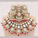 India Art Gold Plated Kundan Stone And Beads Necklace Set