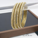 India Art Gold Plated Austrian Stone Bangles Set