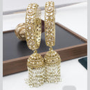 India Art Gold Plated Crystal And Pearl Bangles Set
