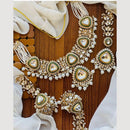 India Art Gold Plated Kudan And Pearl Necklace Set