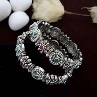 India Art Oxidised Pota Stone Bangles