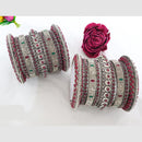 India Art Oxidised Plated Dark Shine Pota Stone Midnight Glem Bangle Set 