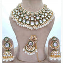 India Art Timeless Beauty Kundan Beads And Pearl Necklace Set