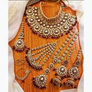 India Art Shimmer Glow Kundan Stone And Beads Bridal Set