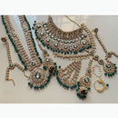 India Art Shimmer Glow Kundan Stone And Beads Bridal Set