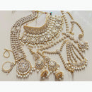 India Art Shimmer Glow Kundan Stone And Beads Bridal Set