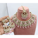India Art Designer Kundan Stone Pearl And Beads Necklace Set