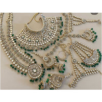 India Art Designer Kundan Stone And Beads Heavy Bridal Set