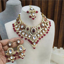India Art Sparkling Luxe Pota Kundan And Pearl Necklace Set