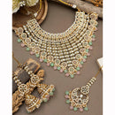India Art Ethnic Kundan Stone Beaded And Pearl Necklace Set